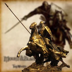 Vintage Greek Warrior Craft Ornaments Medieval Shield Knight Statue Model Creative Bar Decoration For Home Decor Collectibles
