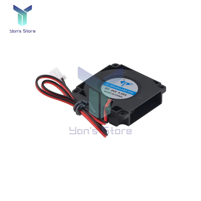 DC5015/4010/4020 3D 5V 12V 24V Printer Accessories DC Turbine Oil-Containing Blower Cooling Turbo Blower Black Plastic Fans