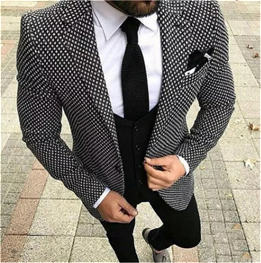 

2020 men's dress suit wedding banquet bridegroom best man dress suit performance Suit Tuxedo Suit (jacket + pants + vest)