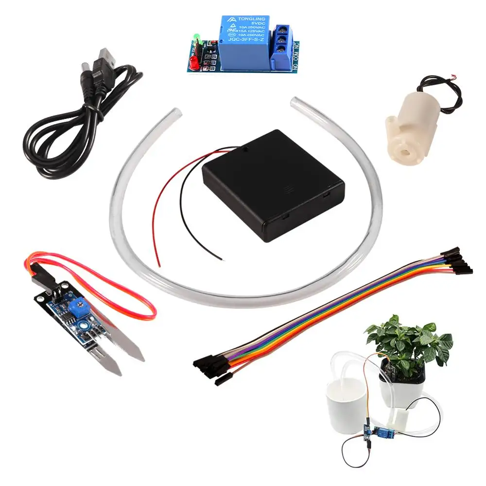 Automatic Irrigation Module DIY Set for Soil Moisture Detection and Automatic Water Pumping