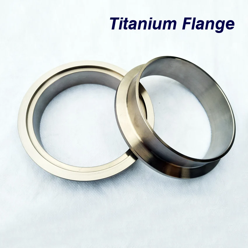 2.0-4.0inch  Titanium V-Band clamp Flange Titanium alloy exhaust pipe flange with groove under the pipe