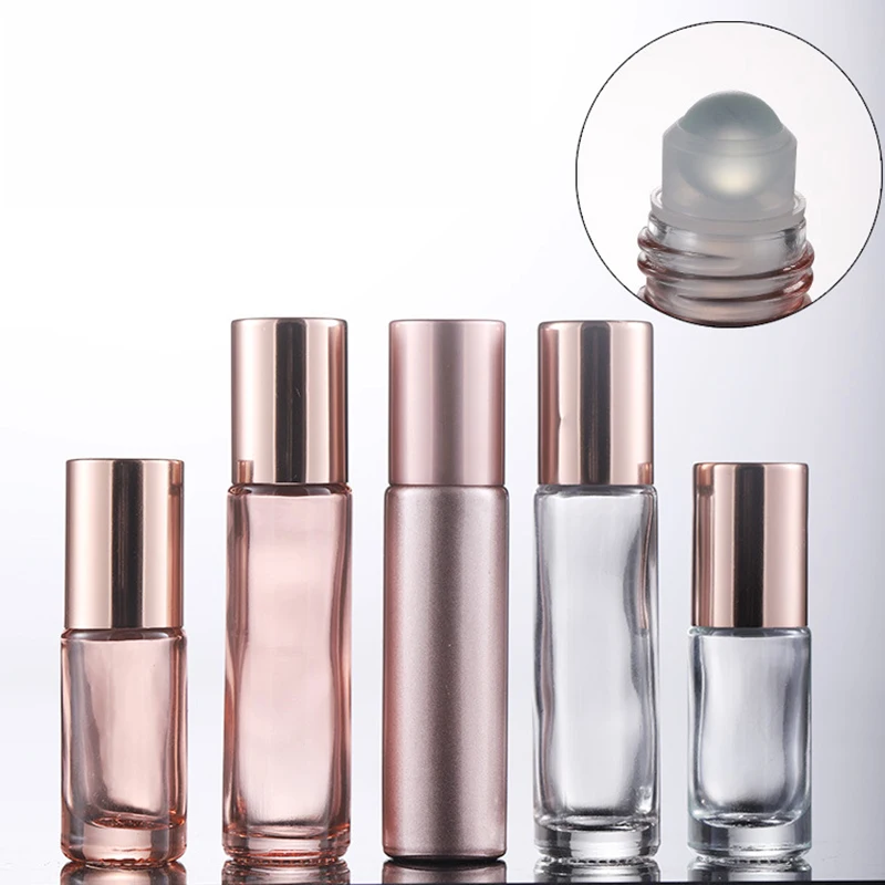 5ML 10ML Essential Oil Bottles Glass Roller Bottles With Roller Balls  Perfume Bottles Roll On Bottles Vials Travel Clear Bottle