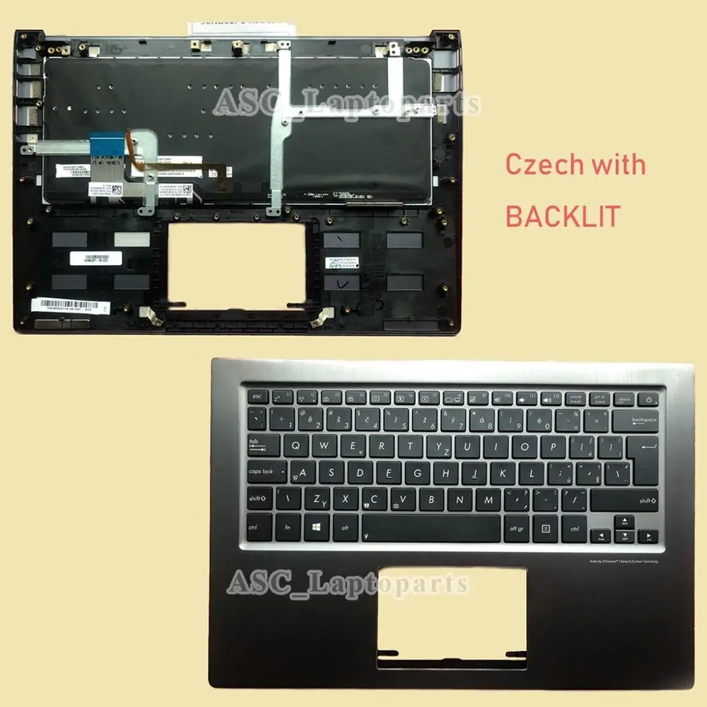 

New Czech Slovakian Keyboard for ASUS ux302 ux302lg ux302la ux302la-1a Keyboard Palmrest , with BACKLIT , NO Touch PAD