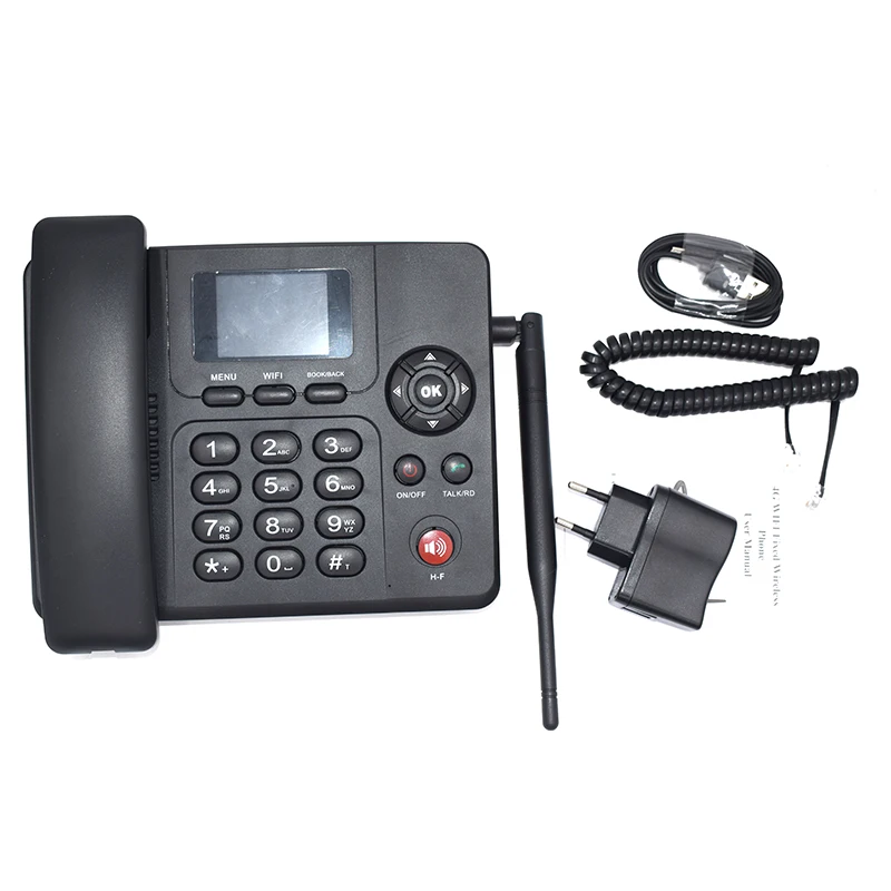 English Russian Languages Cordless Phones with Wifi GSM SIM Card 2G 3G 4G Wireless Fixed Phone Desktop Telephone for Office Home