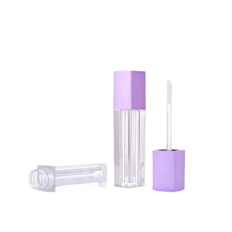 

5ml Clear Square Lip Gloss Container Empty Cosmetic Packaging Container Lip Gloss Tube With Wand Filling Bottle 30/50Pieces