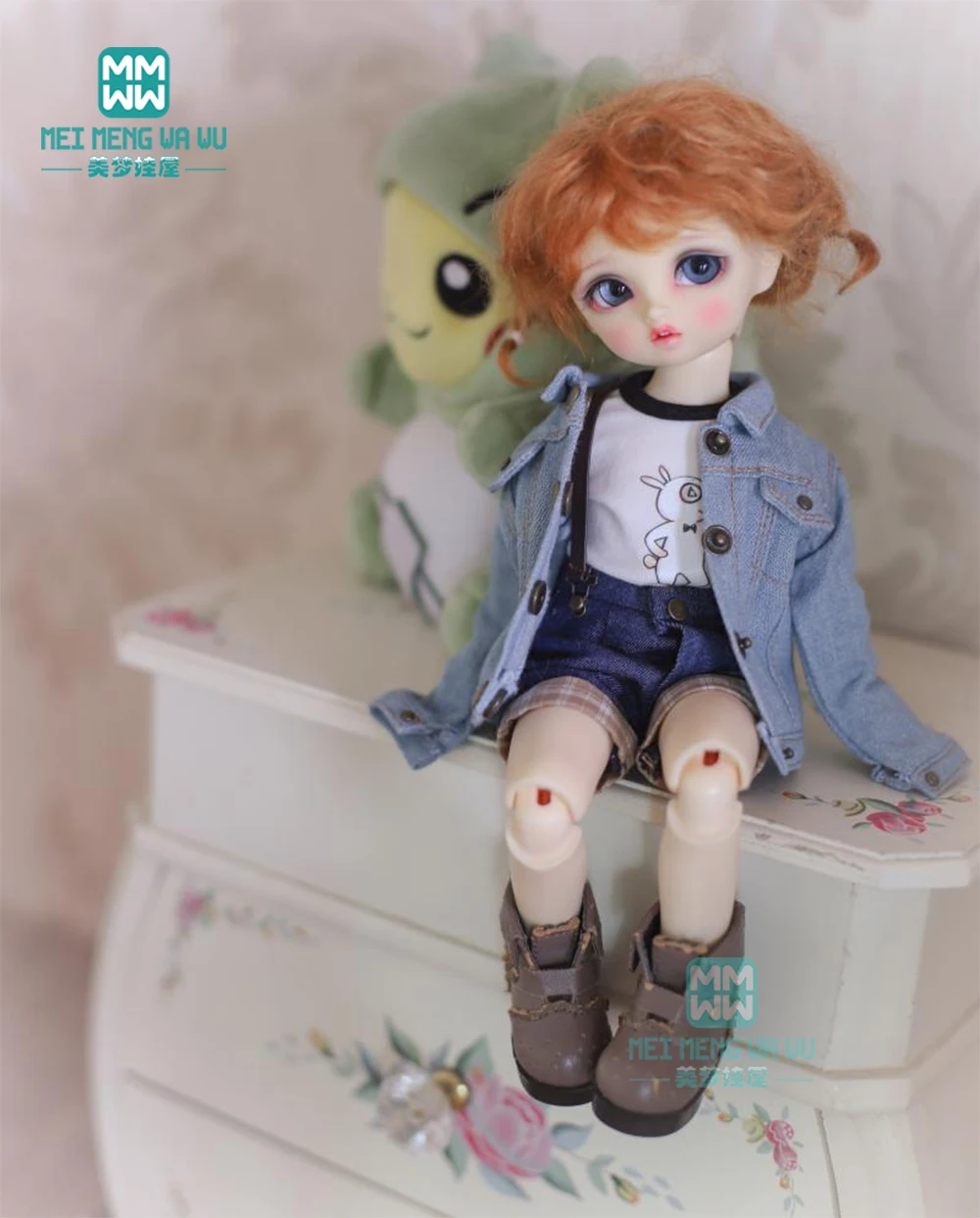 

Doll clothes for fits 27cm-30cm 1/6 MYOU YOSD BJD dolls Toys Spherical joint doll Fashion denim jacket