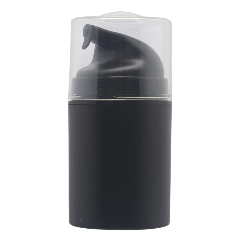 

50ml 100ml Black Airless Bottle PP Plastic Lotion Vaccum Pump Refillable Matte Cosmetic Packaging 1.7oz Liquid Soap Dispenser