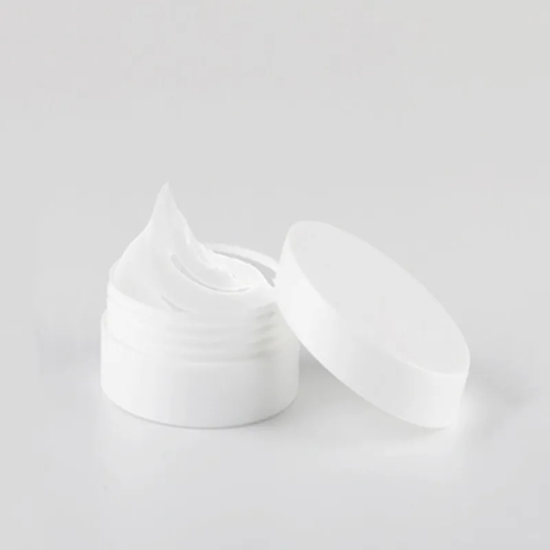 Free Shipping 20/45/100/200pcs 10ml 10g white Plastic PP cosmetic jar container with concave bottom for Makeup Sample Containers