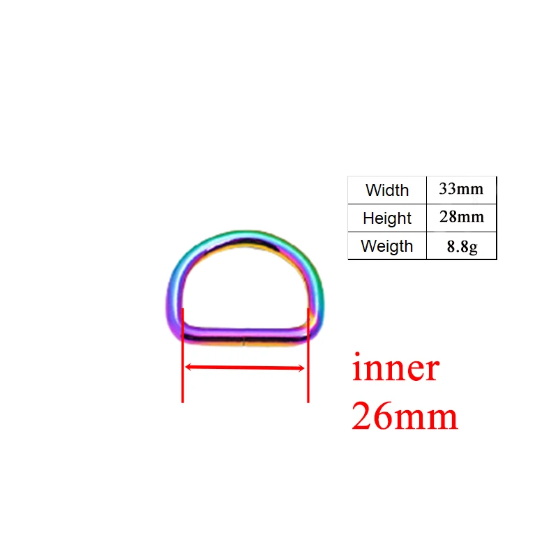 Imagem -05 - Fivela de Metal Mais Ajustar Fivela d Anel de Metal Cão Fecho Faça Você Mesmo Cachorro Colar 25 mm Webbing Costura Acessório Banhado Fivela Cores 10 Peças Lote