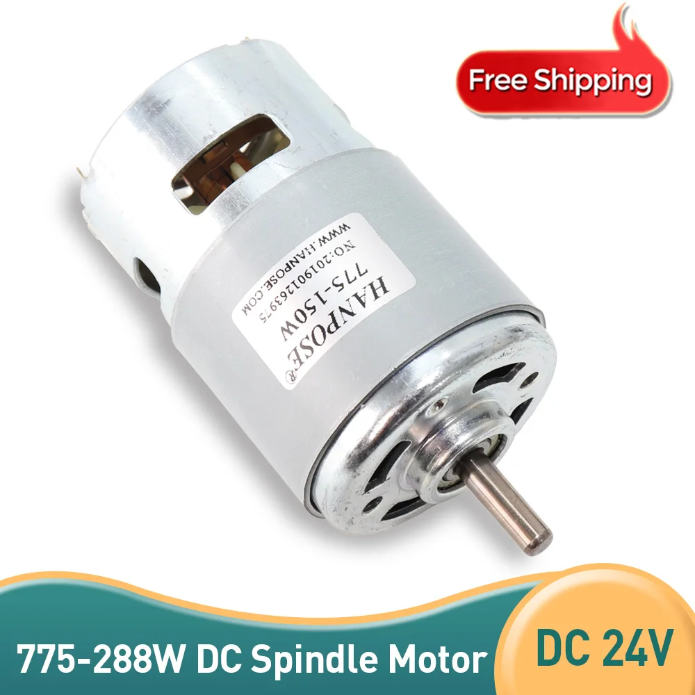 Durable 775 Motor 288w 12000 RPM 24V Motor  Brush dc motors  775 lawn mower motor with two ball bearing Rated