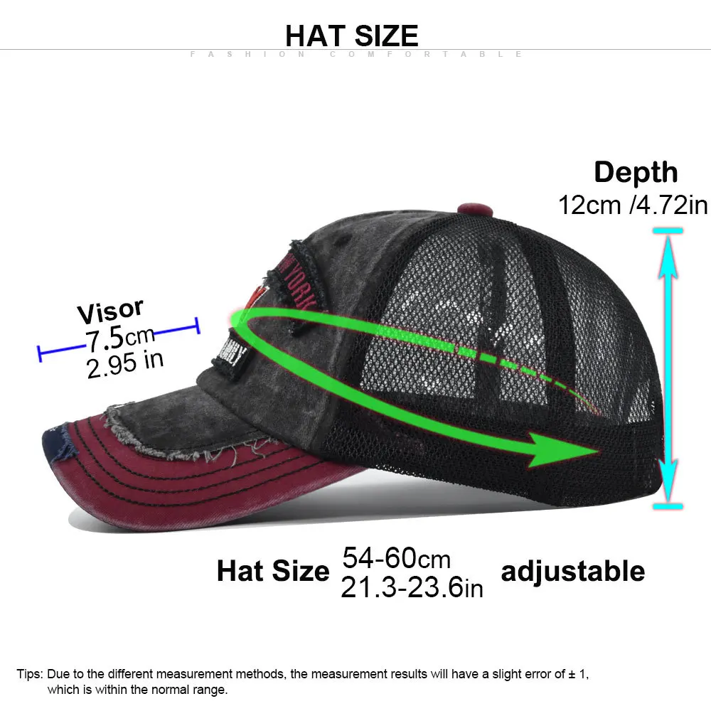 New Summer Retro Sun Cap Breathable Wicking Mesh Visor Ventilation Adjustable Sun Hat Washed cotton Outdoor Fishing Brand caps