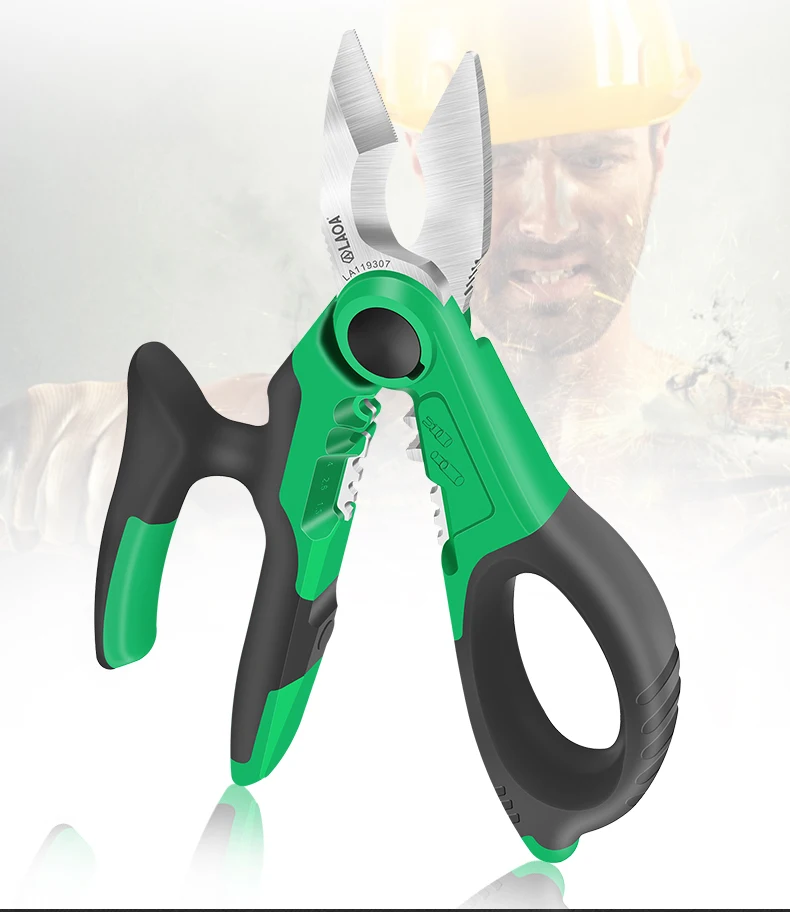 LAOA 6/7 Zoll Elektriker Schere 1,5-4 mm2 Drahtschneider Abisolieren Elektrodraht 1,5-4 mm2 Schneidklemme Crimpen Edelstahl – Detail 4