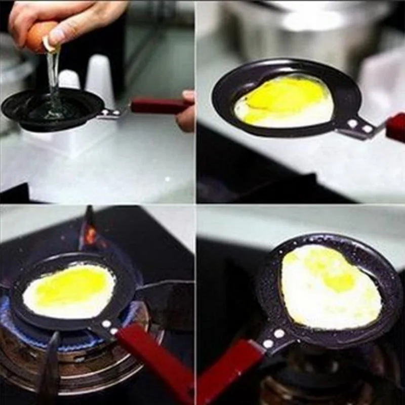 Cartoon Shape Warm Heart Breakfast Omelette Pan Kitchen Tools Mini Pancake Pans Creative Love Small Fried Egg Pan