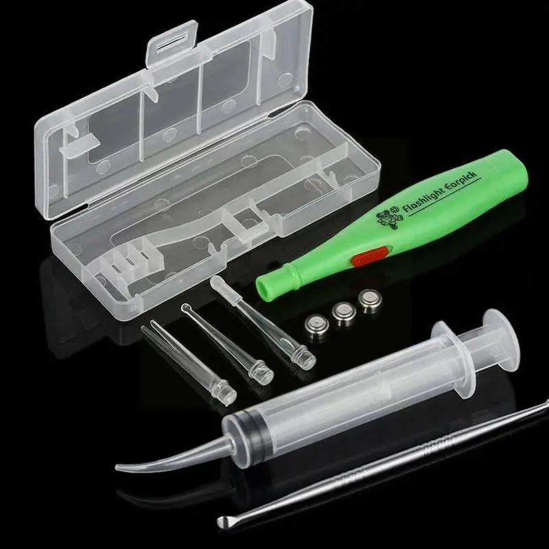 Tonsil Stone Remover Tool with Led Light Box & Irrigation Flush Whitening Ear Care Extractor Syringe Products & Syringe L4J4