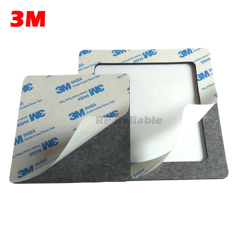 Customized Size, 118mm x119mm with 3M 9448 Adhesive Glue EVA Foam Gasket Mat, Black, Single Adhesive