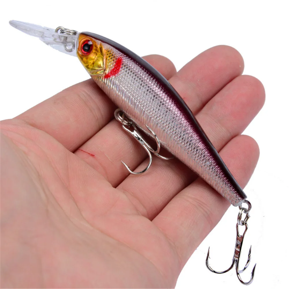 1Pcs Floating Minnow Fishing Lures 10cm 9.4g Trout Lifelike Plastic Hard Bait Jerkbait Bass Pike Wobblers Crankbait Pesca Tackle