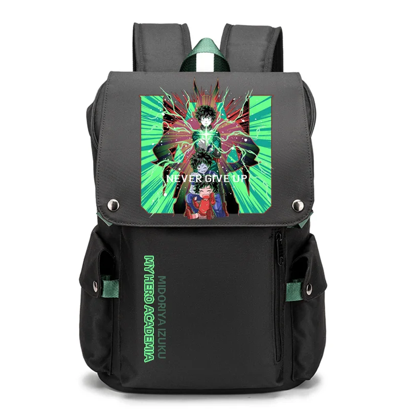 My Hero Academia Large School Backpack Oxford Travel Bagpack Students Anime Midoriya Izuku Bookbag Cartoon USB Laptop Backpack