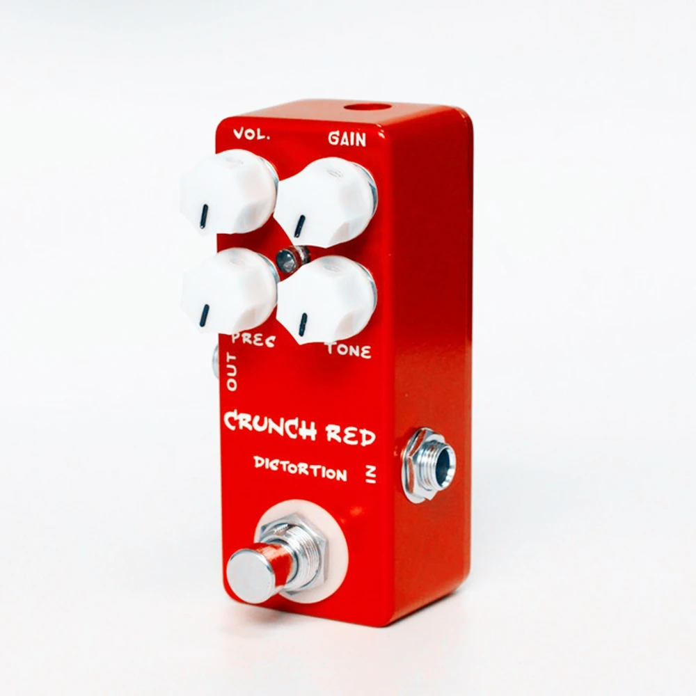 MOSKY Crunch Red Mini Electric Guitar Distortion Effect Pedal True Bypass Full Metal Shell Guitar Parts & Accessories