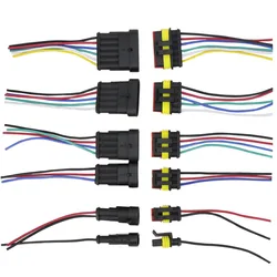 1 Set 1/2/3/4/5/6 Pin Way connettore elettrico elettrico impermeabile connettore femmina maschio con cablaggio per Auto moto