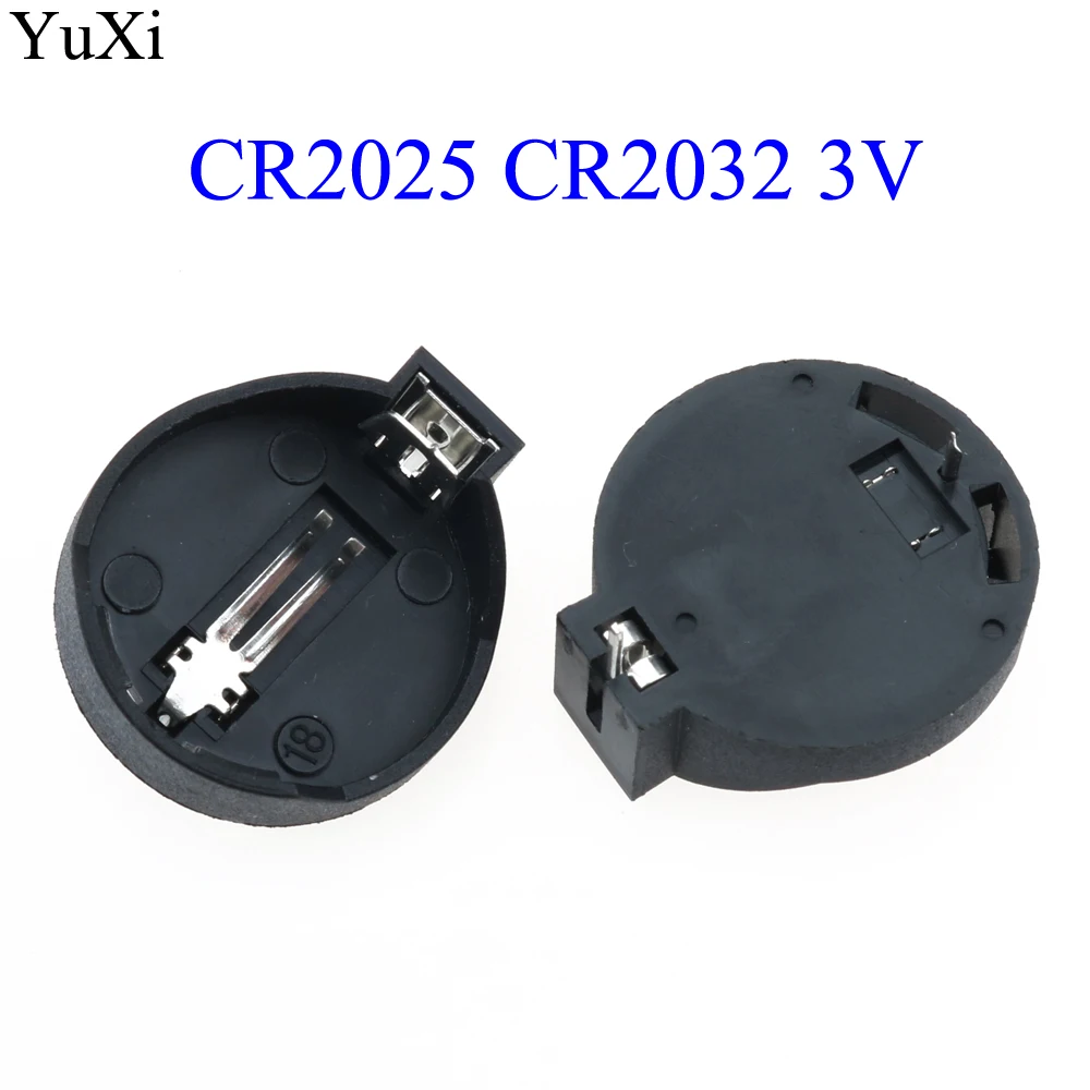 

YuXi 1x 5x 10x Black CR2025 CR2032 3V Button Coin Cell Battery Socket Holder Case Wholesale