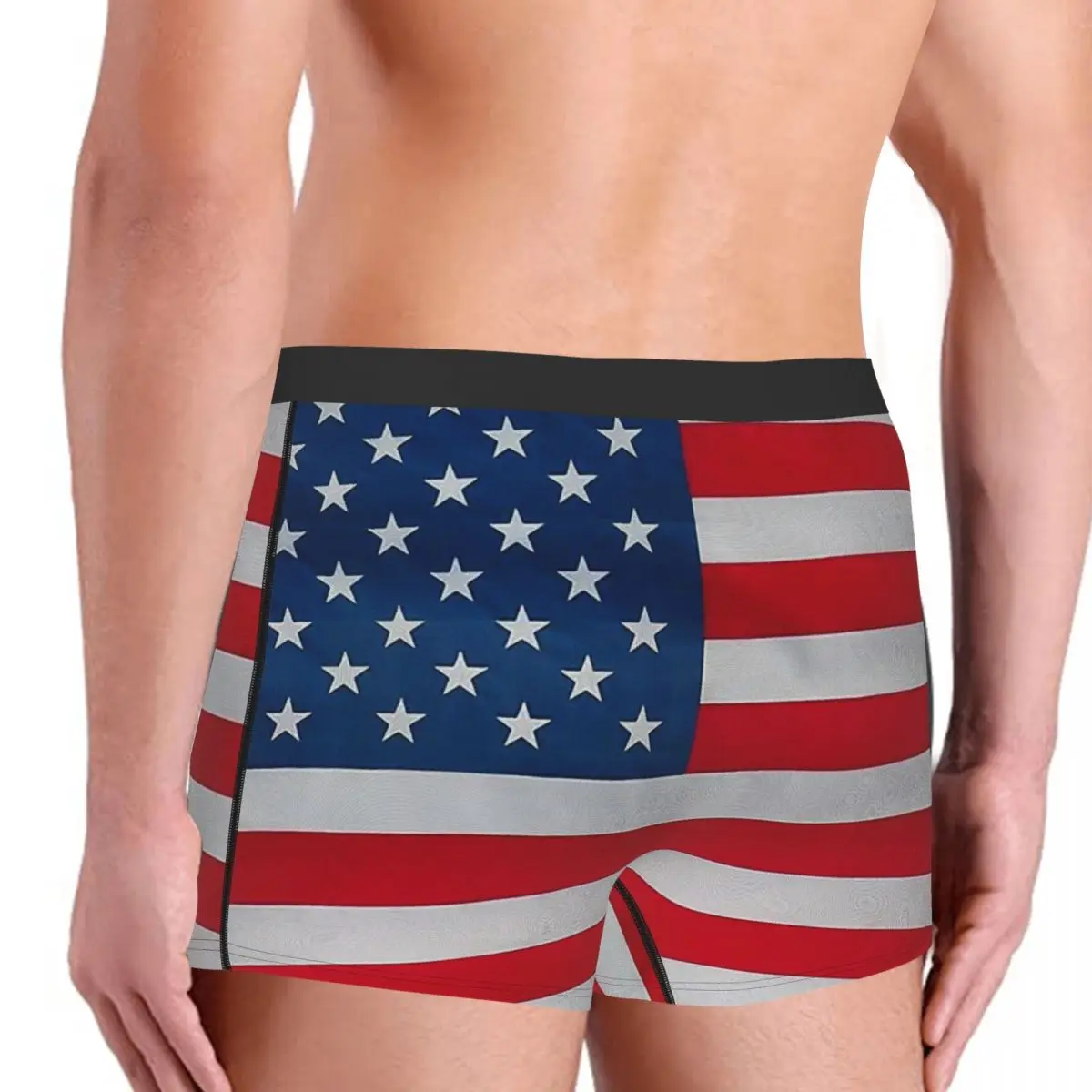 Bandeira americana cuecas de algodão homem roupa interior ventilar shorts boxer briefs