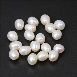 5*6mm Undrilled Natural freshwater Pearl Bead High Quality No Hole Oval Rice Shape Pearl for Jewelry Making Decoration DIY 10PCS