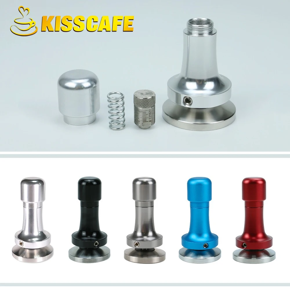 51mm 53mm 57mm 58mm Coffee Tamper Elasticity Adjustable 304 Stainless Steel Aluminum Handle Pressure Hammer Accessories