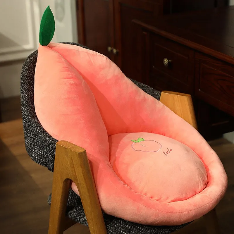 Avocado&Watermelon&Peach Plush Seat Cushion Indoor Floor Stuffed Sofa Colorful Animal Decor Pillow for Children Grownups Gift