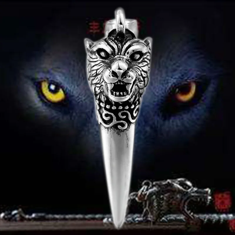 Beier 316L stainless steel Scandinavian amulet Norse Viking drgon men Pendant Necklace Classic animal wolf teeth Fashion jewelry