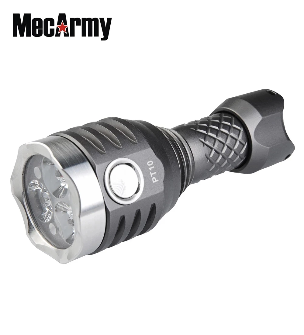 MecArmy PT10 Ultra Bright USB Rechargeable Compact Flashlight 3* CREE XP-G2 LEDs max 800 beam throw 126 meter Tactical torch