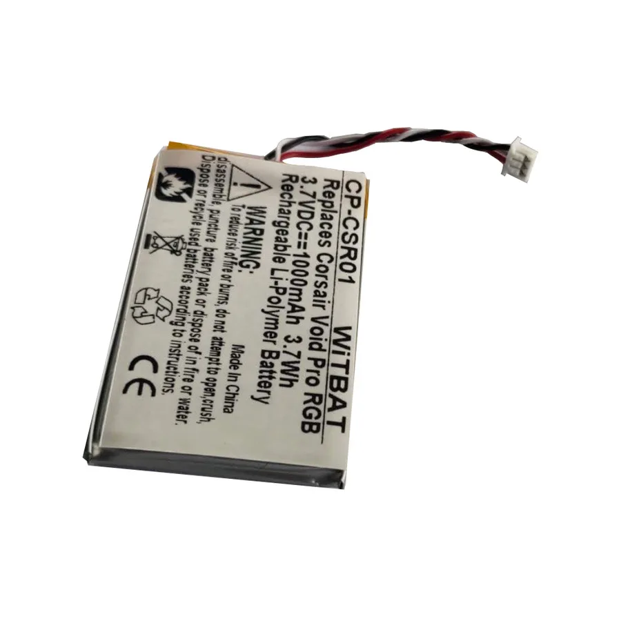 Новый 3,7 в 1000 мАч литий-полимерный аккумулятор Батарея подходит для Corsair Void Pro RGB гарнитура Батарея Перезаряжаемые Замена