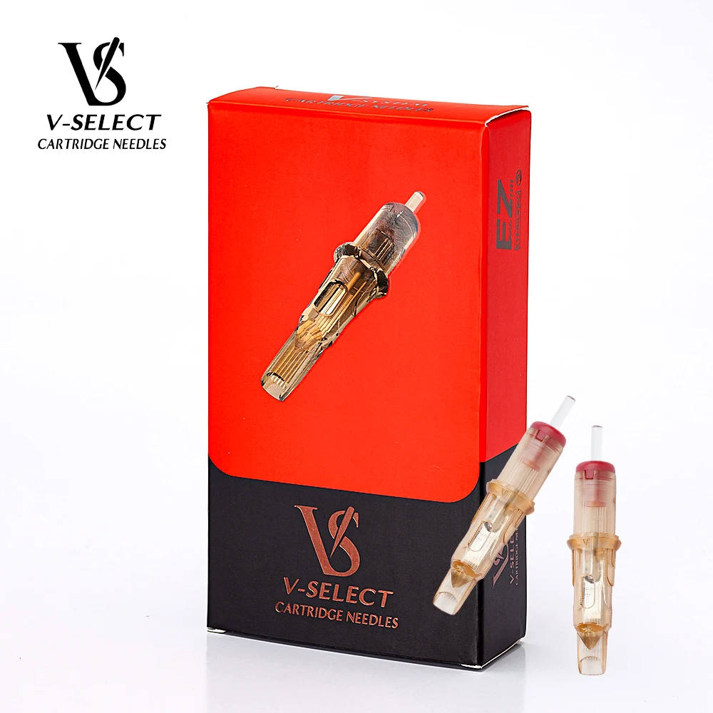 Agujas de tatuaje con cartucho EZ V-Select # 10 agujas de cartucho Magnum redondas curvadas Bugpin de 0,30mm para máquina de tatuaje 20 unids/caja