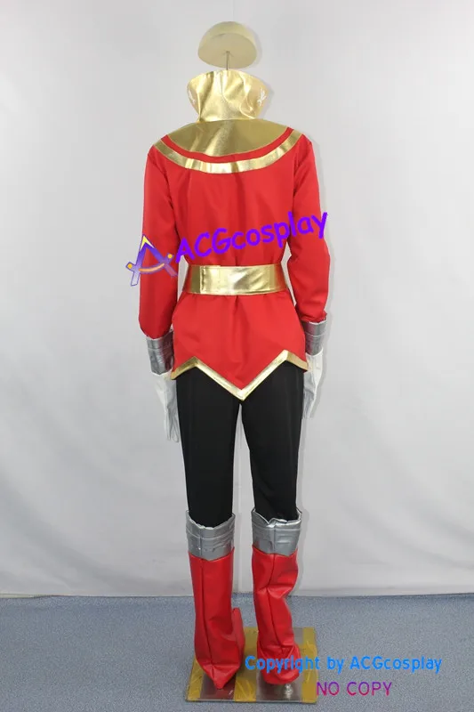 Kaizoku Sentai Gokaiger Captain Marvelous Gokai Red Cosplay Costume include boots covers acgcosplay