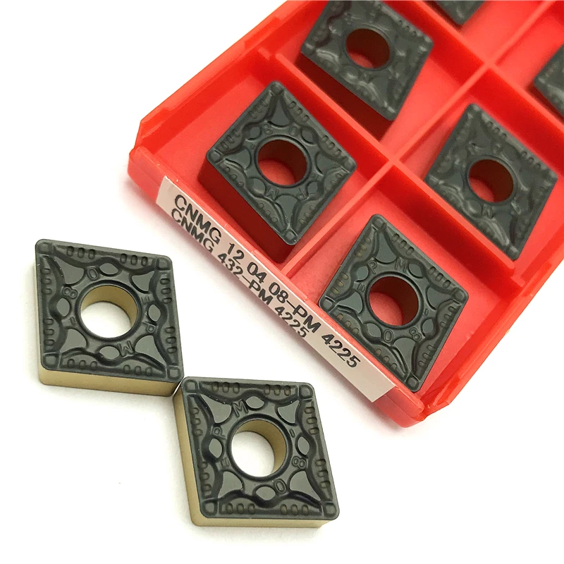 10 Pcs CNMG120404 CNMG120408 PM 4225 Carbide Cutter Turning Inserts Lathe Tools CNMG 120404 120408 Metal Parts