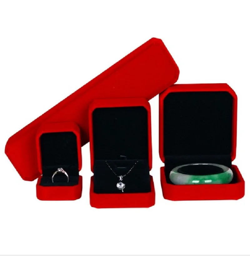 1pcs New Squre Wedding Velvet Earrings Ring Box Jewelry Display Case Holder Gift Wedding Ring boxes Amazing organizer Storage