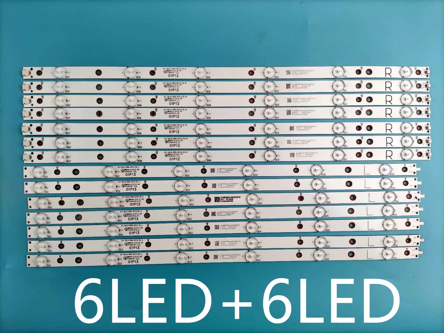 

14 PCS/set LED backlight strip for AOC LE55U7970 KDL-55W650D GJ-2K16-550-D712-S1-L R TPT550F2 FHBN20.K 01P13 01P12 01N30 01N29