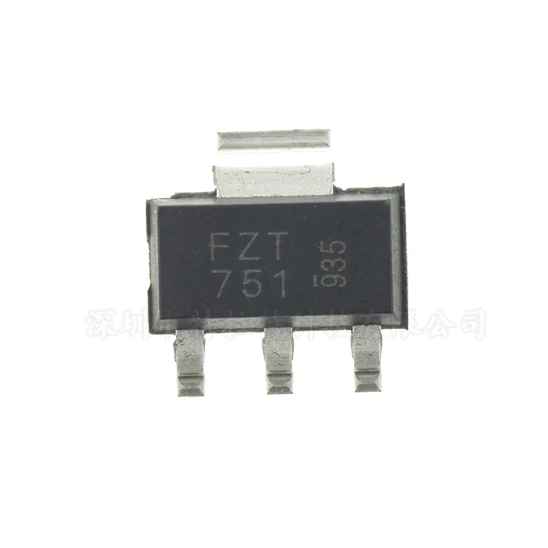Transistor FZT751TA FZT751 SOT-223 60V 3A, 10 unids/lote