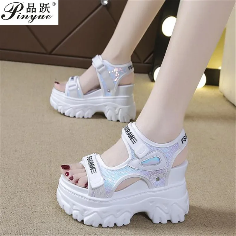 New Summer Ladies Sandals Platform Platform Shoes Casual Heightening Slope With Women\'s High Heels Women\'s Sports Sandals