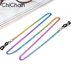 New 2021 Color fun Gradient Rainbow Sunglasses Chain young stylish with anti-skid loops for daily and sport reading glasses