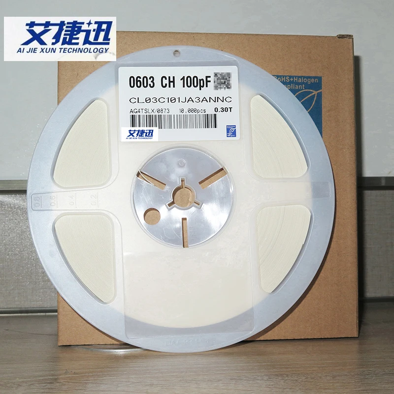 

10000/Reel CL03C101JA3ANNC 0201 100pF 101J 25V ±5% C0G CHIP Capacitance