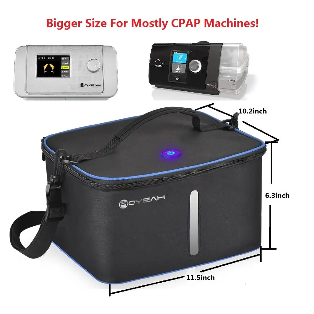 MOYEAH 2020, la más nueva bolsa UV para desinfectar la máquina CPAP APAP, concentrador de oxígeno, máscara, tubo, caja de desinfección