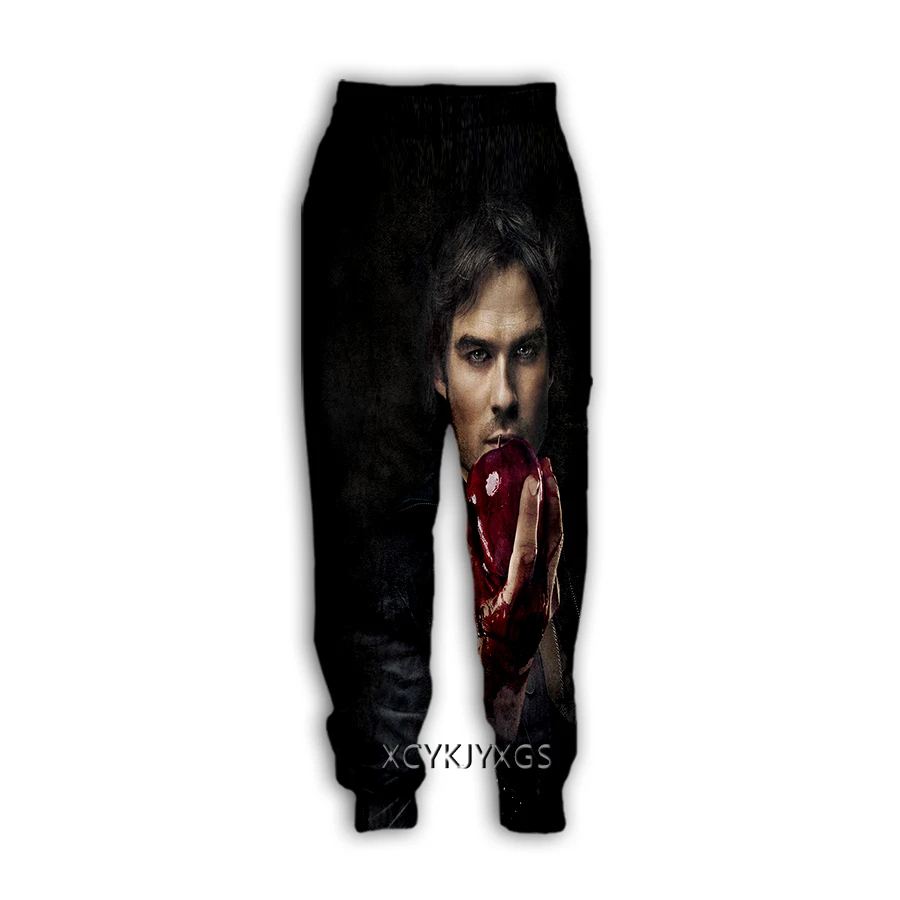 Damon Salvatore Vampire Diaries 3D Print Casual Pants Sports Sweatpants Straight Pants Sweatpants Jogging Pants Trousers Y60