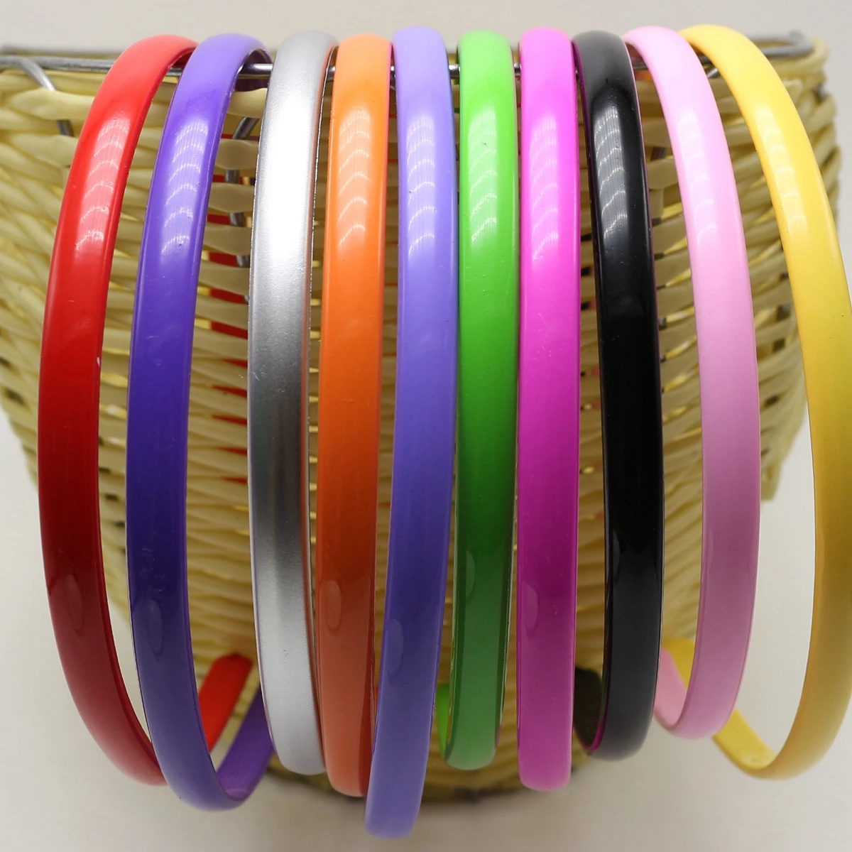 10 Mixed Bubblegum Color Plastic Headband Hair Band 8mm With Teeth High quality in EU and US quality standard