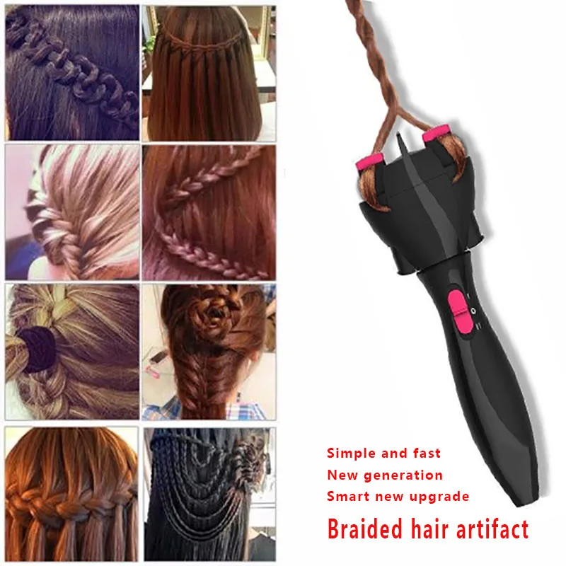 Electric DIY Braider Machine Hair Styling Tools Crochet Braids Hair Braider Automatic Twist Braiding Knitting Device Hair