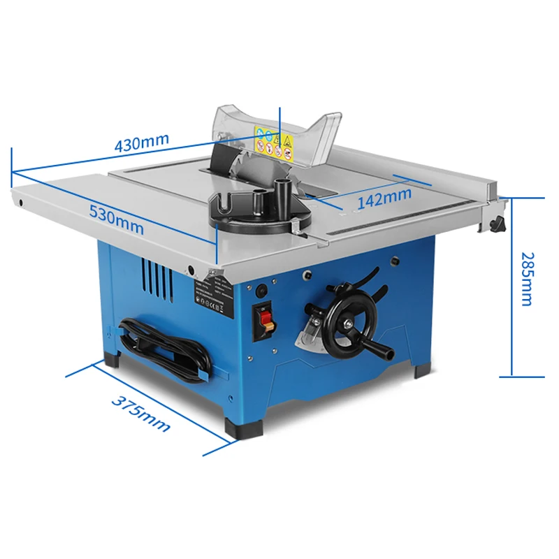 8 Inch Wood Circular Saw 1800W Woodworking Dust-Proof   Electric Cutting Tool Multi-Function Precision Table Saw M1YD-HK-210B