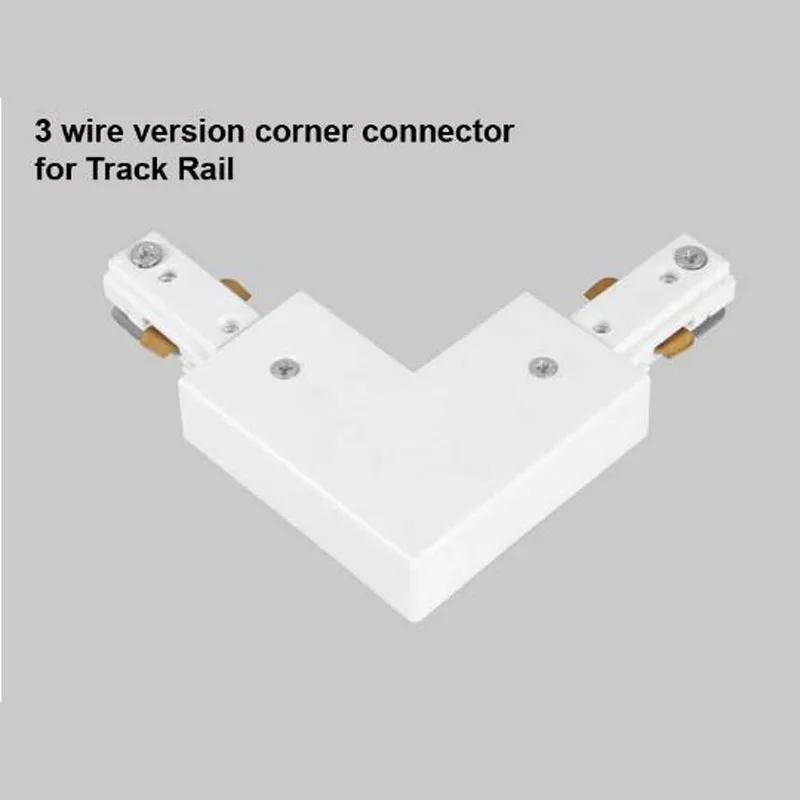 

10pcs 3 Wire Light Rail Track Connector Corner Connectors 3-wire Track Fitting Track Rail Light Led Track Rail Connector