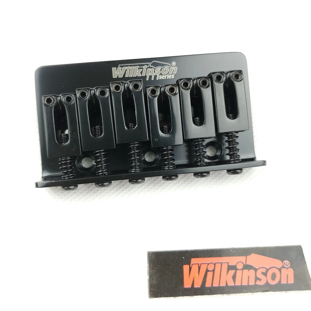 Wilkinson Electric Guitar Fixed Bridge String Thru Bridge Steg Tailpiece string spacing 10.5mm WOF01 Chrome Silver