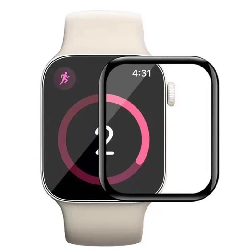 3pcs/lot Protective Film For Apple Watch Series 7 45mm 41mm SmartWatch Clear 3D Transparent Screen Protector Films Full Cover