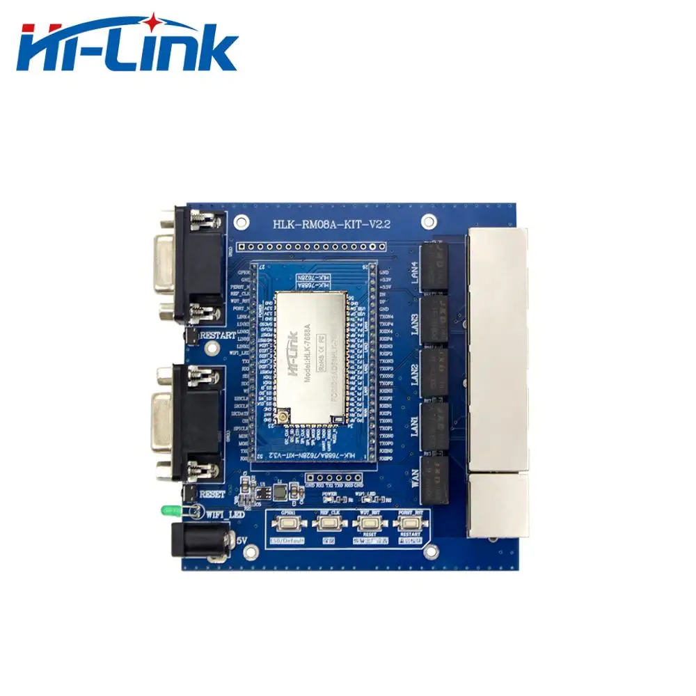 Free Shipping  HLK-7688A WiFi Router Module OpenWrt StartKit 128M RAM/32M Flash 150Mbps On Sale