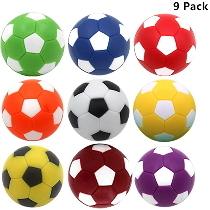 

9Pcs 36mm Mini Table Soccer Football Replacement Balls Resin Colorful Official Tabletop Game Ball Indoor Entertainmen Footballs